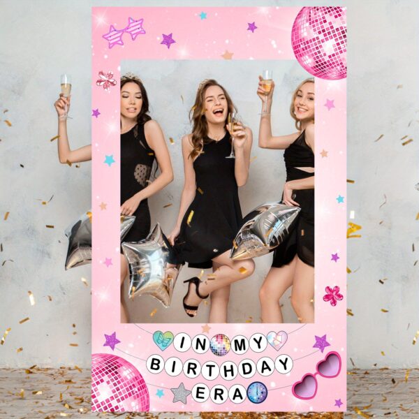 [ ADD-ON] Pink Disco Party Photo Booth Frame - Perfect for Birthdays & Celebrations