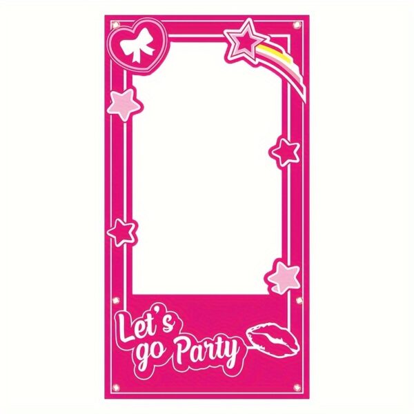 [ ADD-ON ] Pink Princess Party Photo Booth Banner "Let's Go Party" Sign for Birthday, Bachelorette, Bridal Shower - Image 2