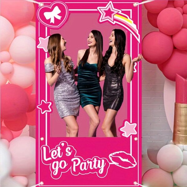 [ ADD-ON ] Pink Princess Party Photo Booth Banner "Let's Go Party" Sign for Birthday, Bachelorette, Bridal Shower - Image 5