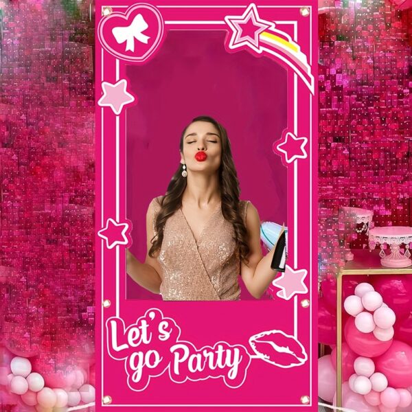 [ ADD-ON ] Pink Princess Party Photo Booth Banner "Let's Go Party" Sign for Birthday, Bachelorette, Bridal Shower - Image 6