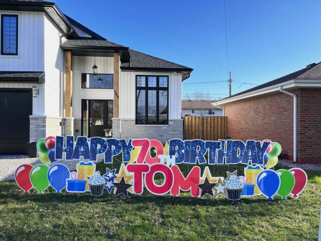 Happy 70th Birthday Tom! #happybirthday #happy70th #happy70thbirthday #tom #70yearsyoung #70th #windsorontario #windsoressex #windsoressexcounty #lasalleontario #tecumsehontario #yardgreetingwww.yardgreeting.ca